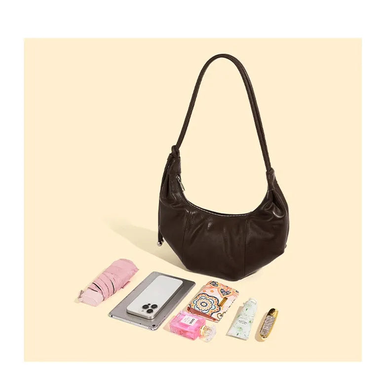 Bolsa Hobo em couro Bebel