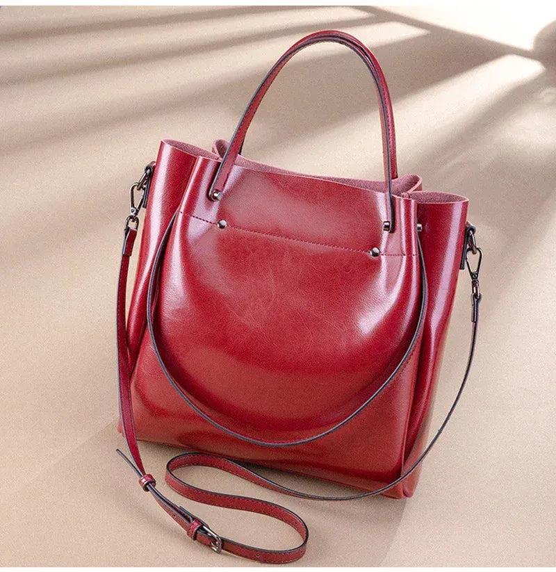 Bolsa Tote de Ombro Couro Legítimo MontPellier