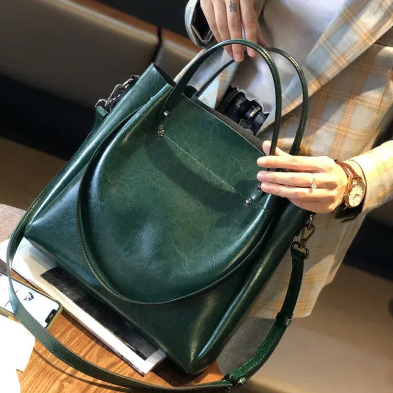 Bolsa Tote de Ombro Couro Legítimo MontPellier