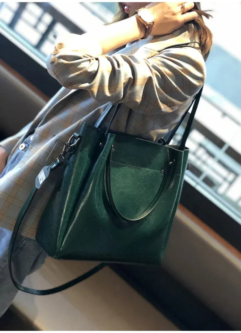 Bolsa Tote de Ombro Couro Legítimo MontPellier