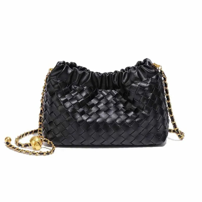 Bolsa em Tressê Crossbody Liandra Preta