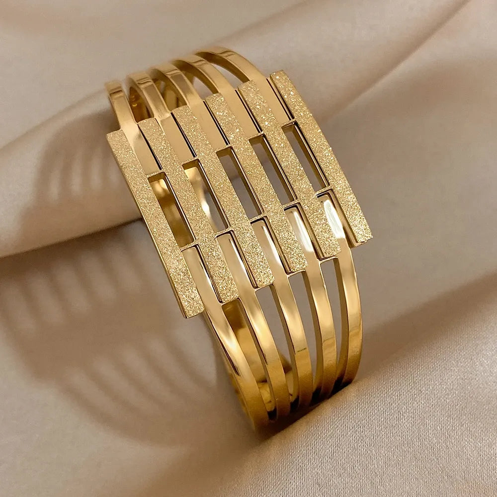 Pulseira Banhada a Ouro Camadas