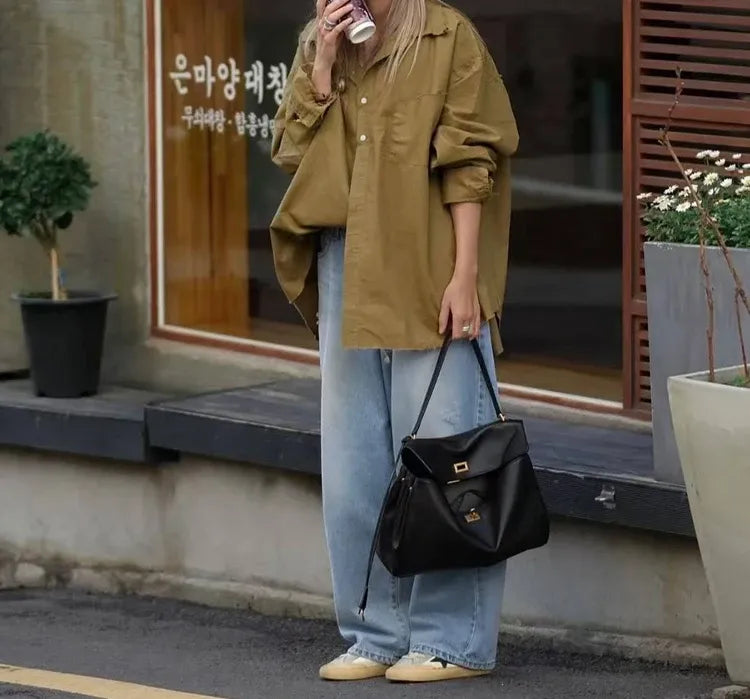 Bolsa Cassy de Ombro em Couro