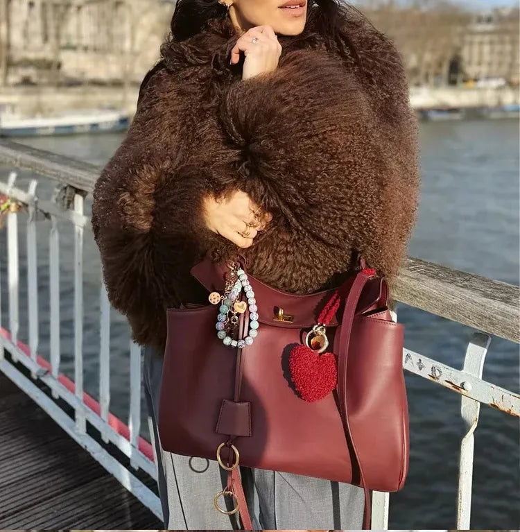 Bolsa Cassy de Ombro em Couro