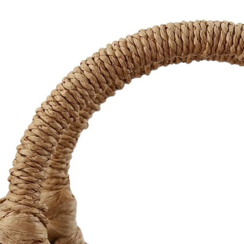 Bolsa Estruturada Palha Recifes Colorida Vermelha