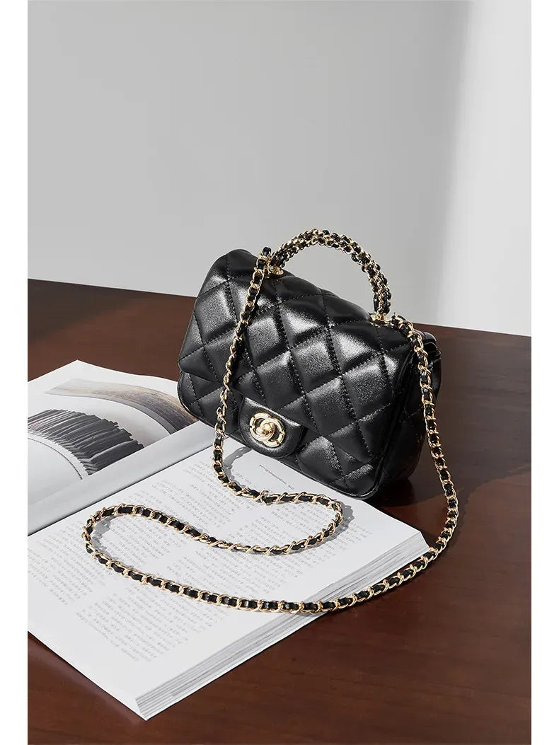 Bolsa Crossbody Matelassê em Couro Paris
