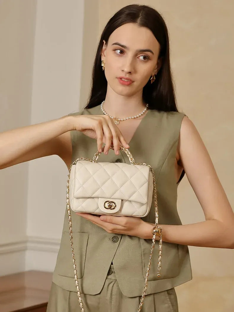Bolsa Crossbody Matelassê em Couro Paris