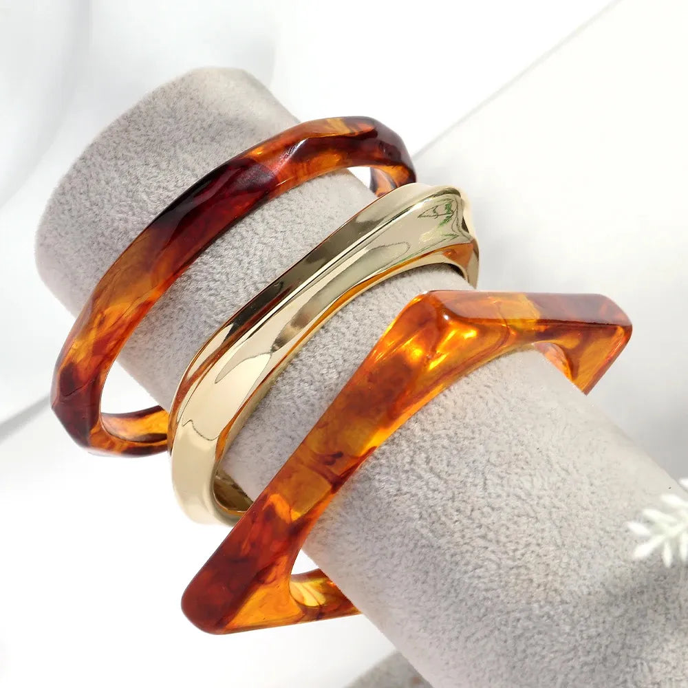 Braceletes Âmbar Dourado