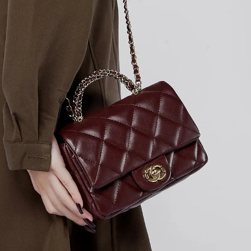 Bolsa Crossbody Matelassê em Couro Paris