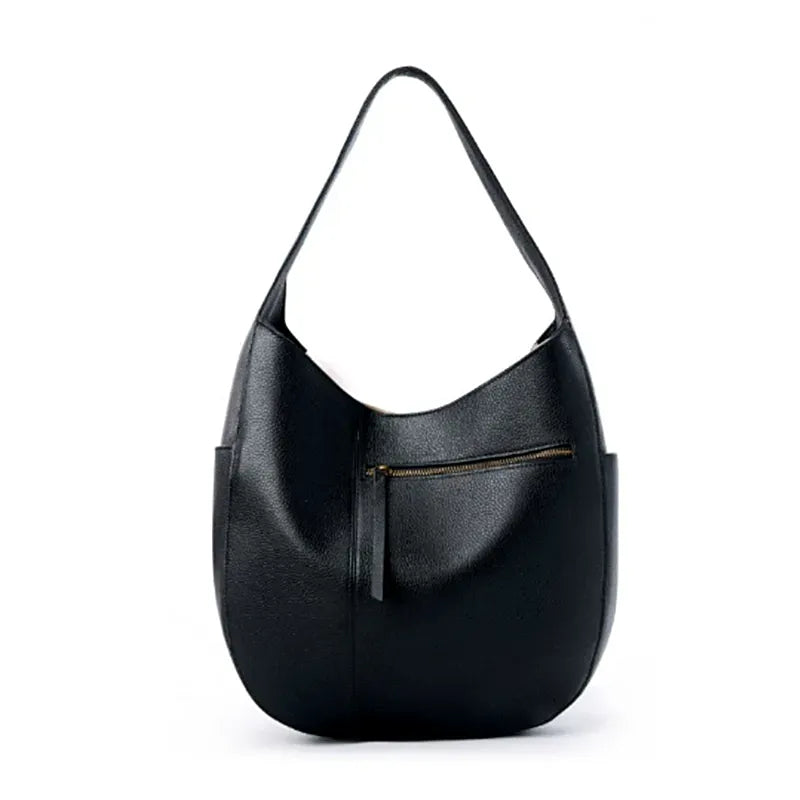 Bolsa Maxi em Couro Eleonora Preta