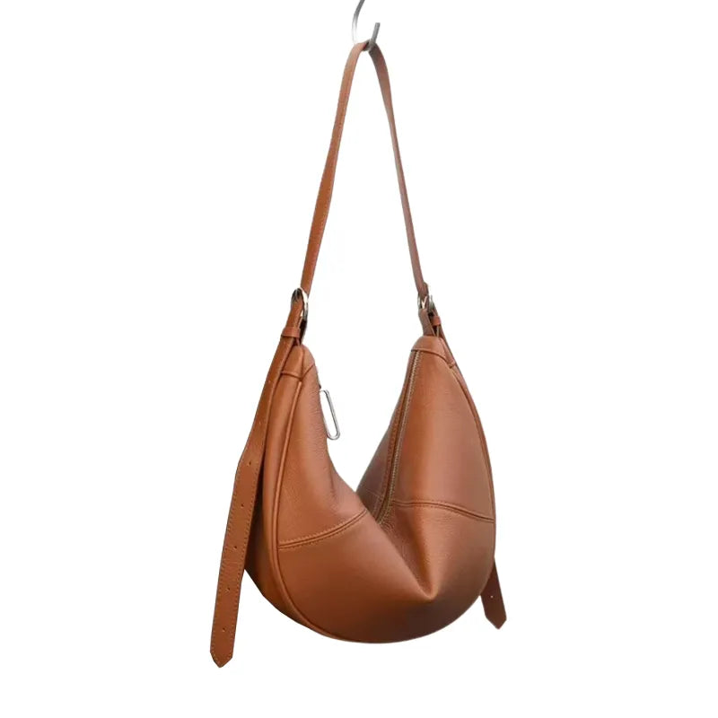 Bolsa de Ombro Hobo em Couro Túlia