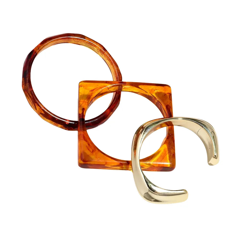 Braceletes Âmbar Dourado