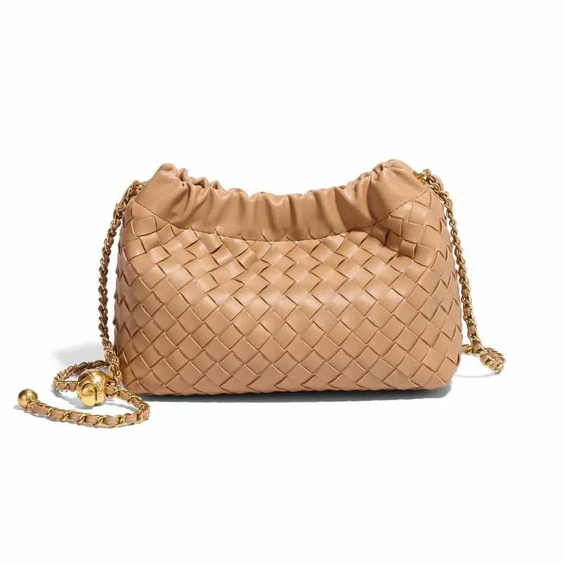 Bolsa em Tressê Crossbody Liandra Cáqui