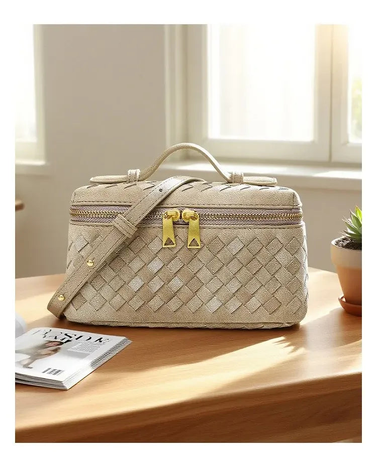 Bolsa Gênova Camurça em Tressê