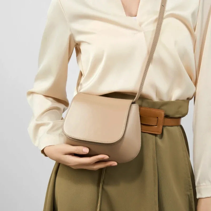 Bolsa Satchel em Couro Hush
