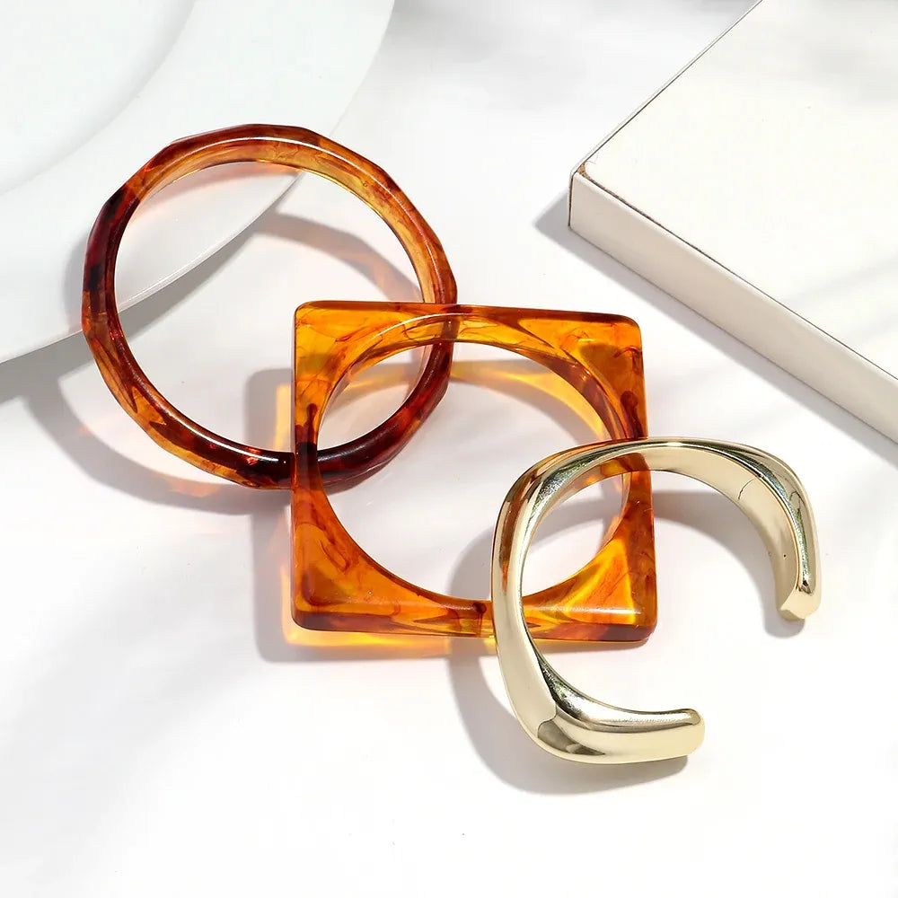 Braceletes Âmbar Dourado