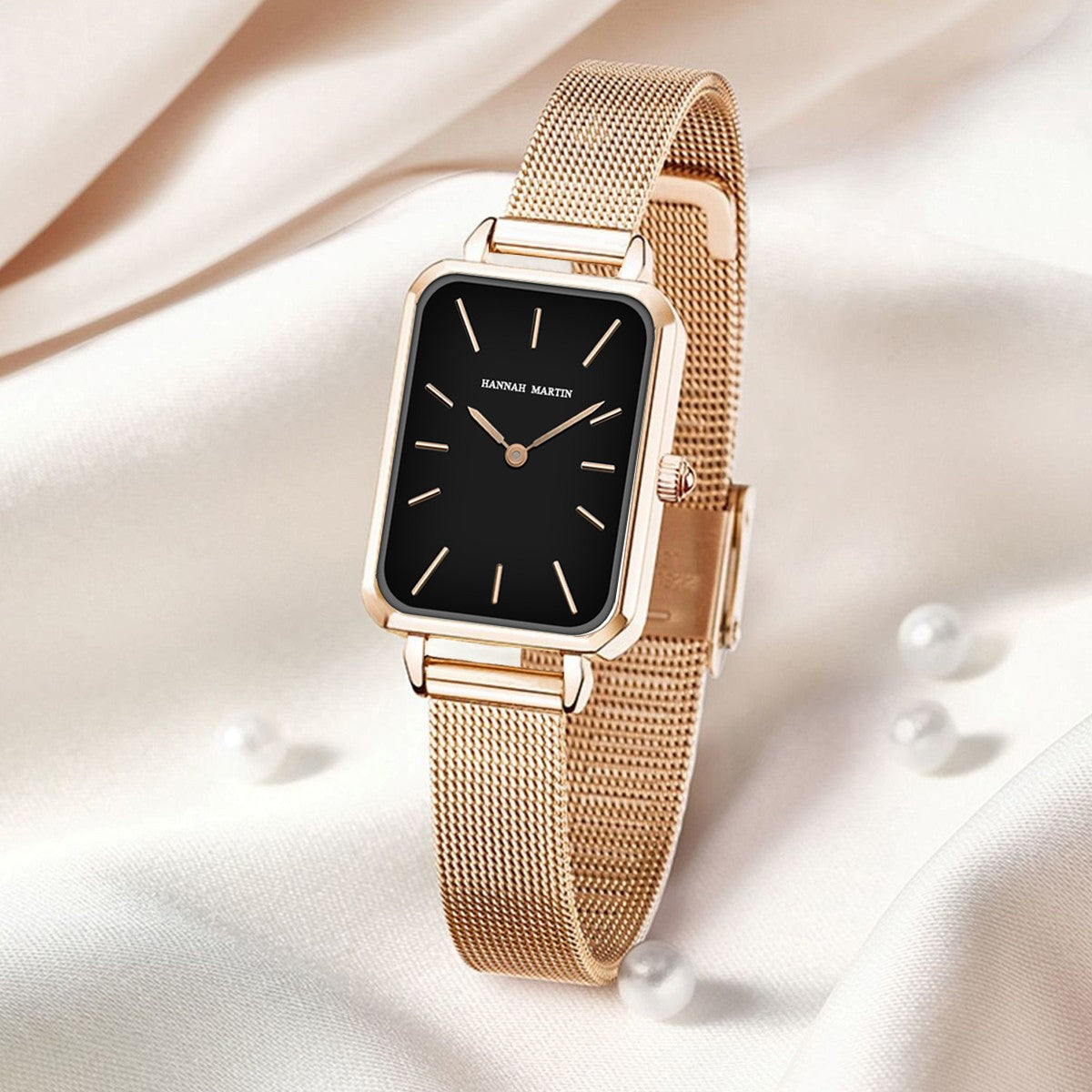 Relógio Aço Inoxidável Minimalist Square