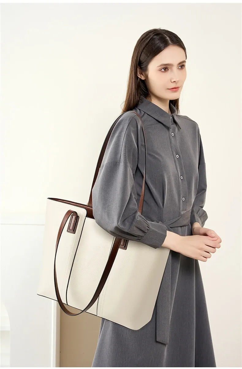 Bolsa Tote Clássica em Couro Brunei