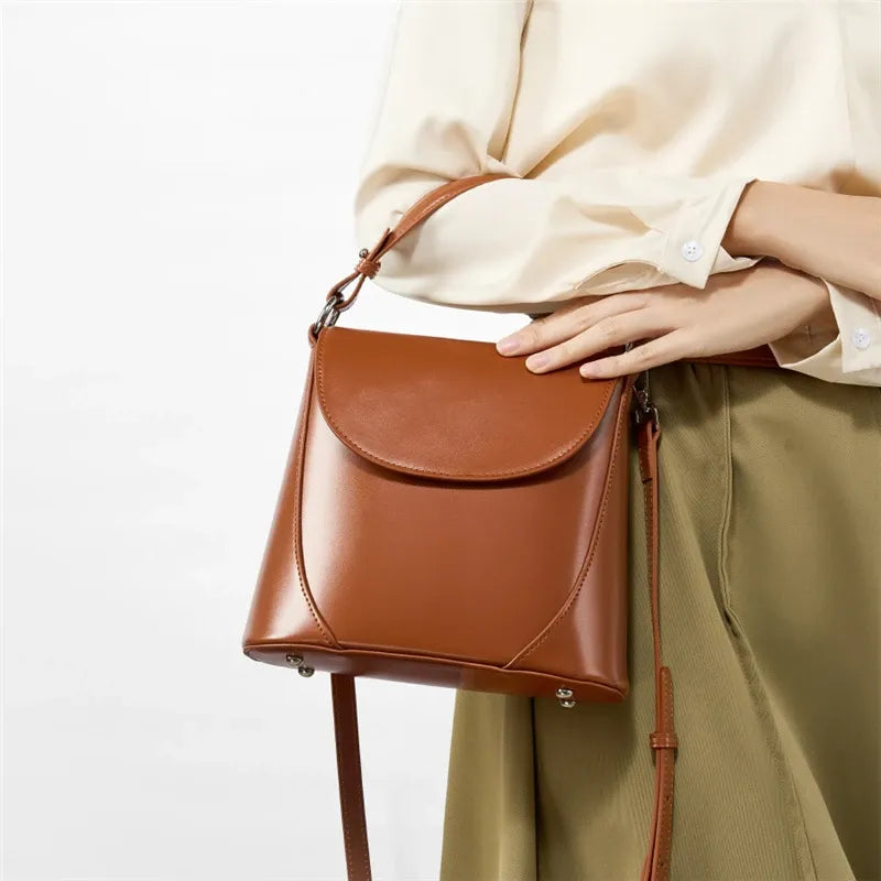 Bolsa Bucket Couro Legítimo Marbelle