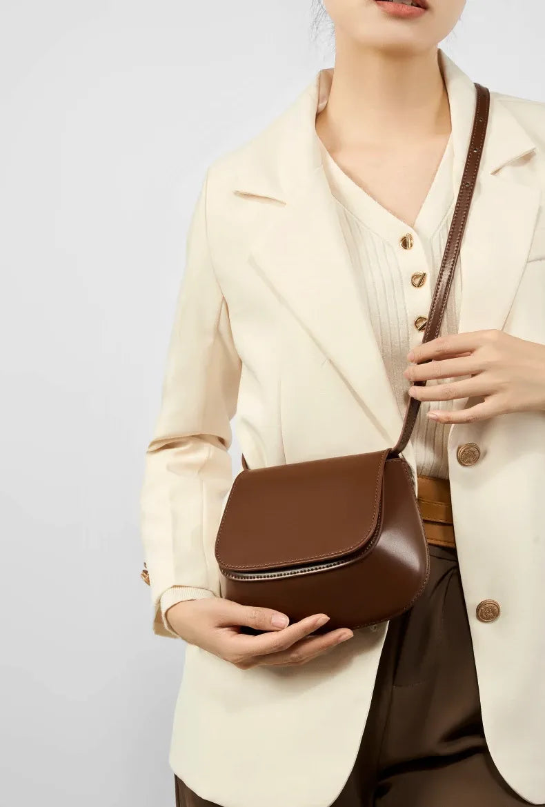 Bolsa Satchel em Couro Hush