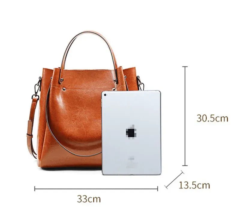 Bolsa Tote de Ombro Couro Legítimo MontPellier