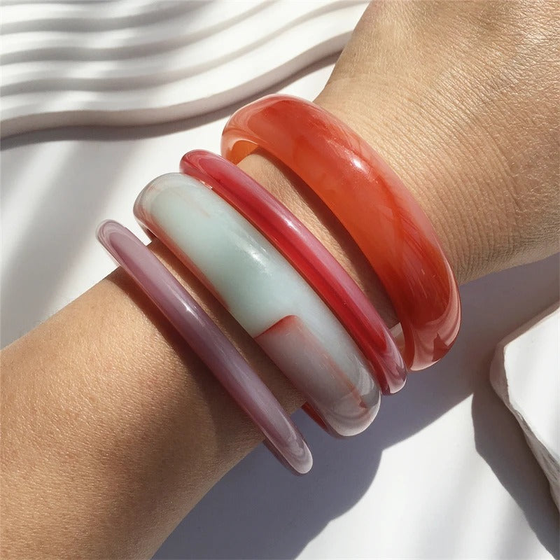 Conjunto Braceletes Mármore