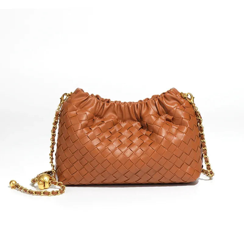 Bolsa em Tressê Crossbody Liandra Marrom