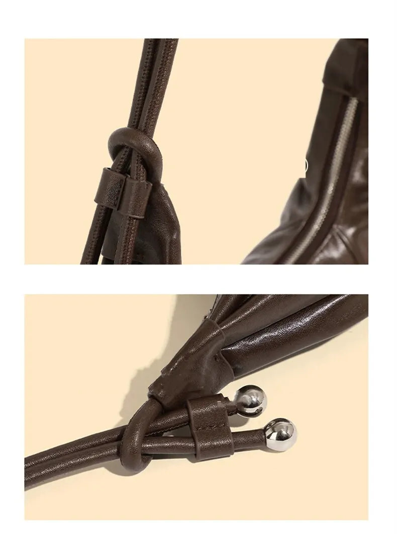 Bolsa Hobo em couro Bebel