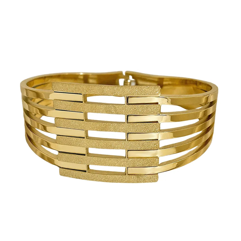 Pulseira Banhada a Ouro Camadas