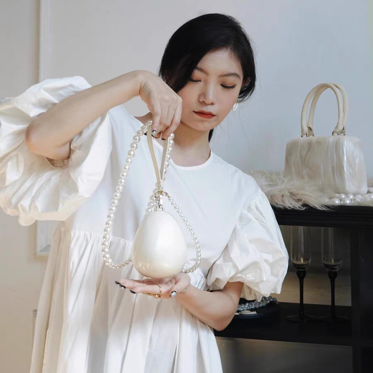 Mini Bolsa de Mão Pérola