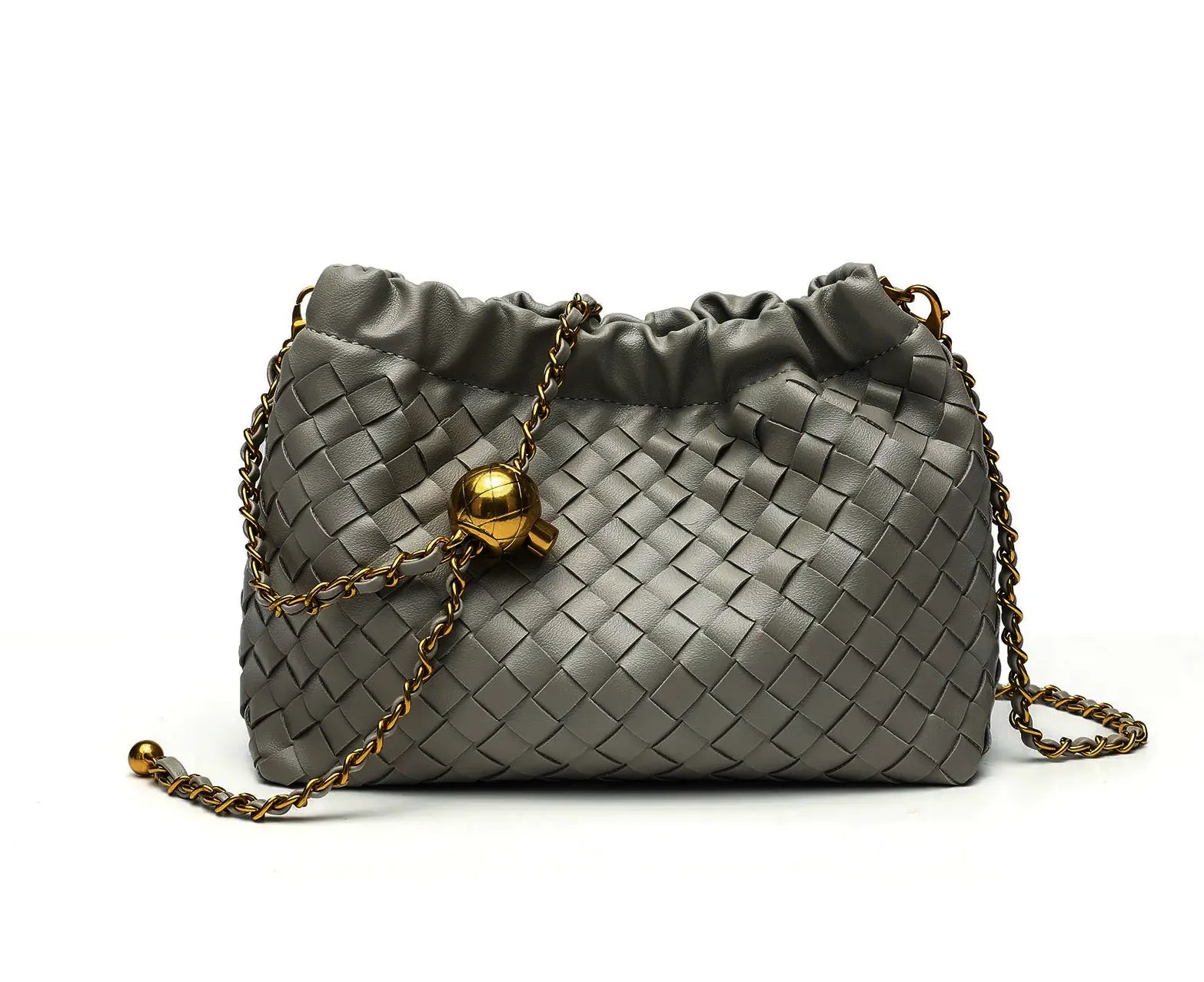Bolsa em Tressê Crossbody Liandra Cinza