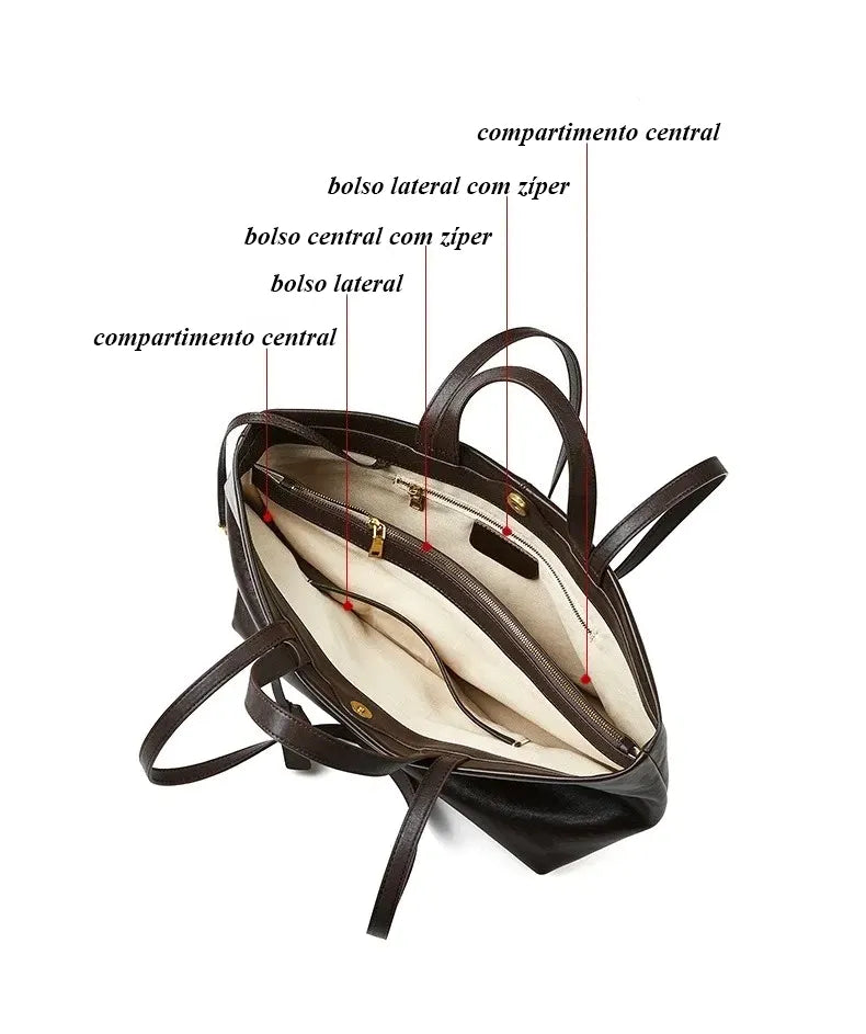 Bolsa Tote em couro Officer