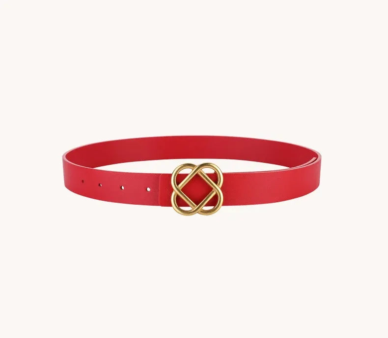 Cinto de Couro Legítimo Geometry