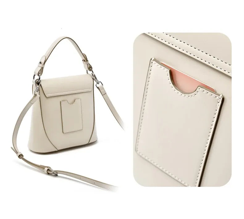 Bolsa Bucket Couro Legítimo Marbelle