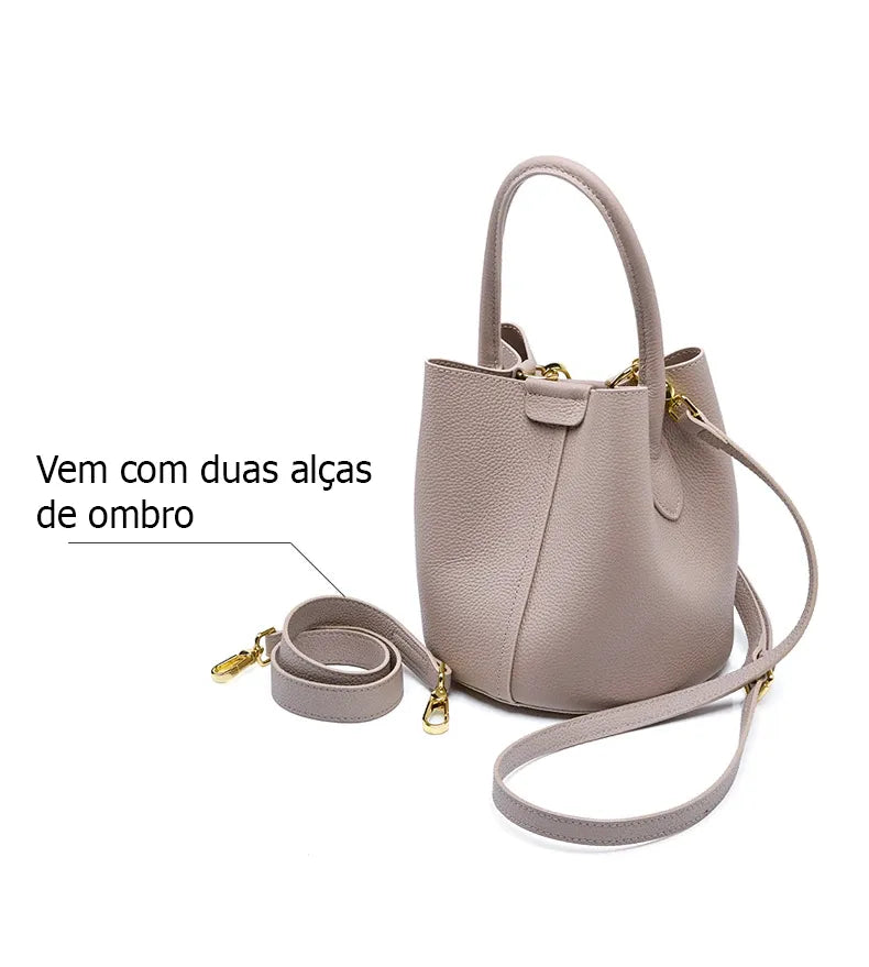 Bolsa Bucket Couro Legítimo Breeze
