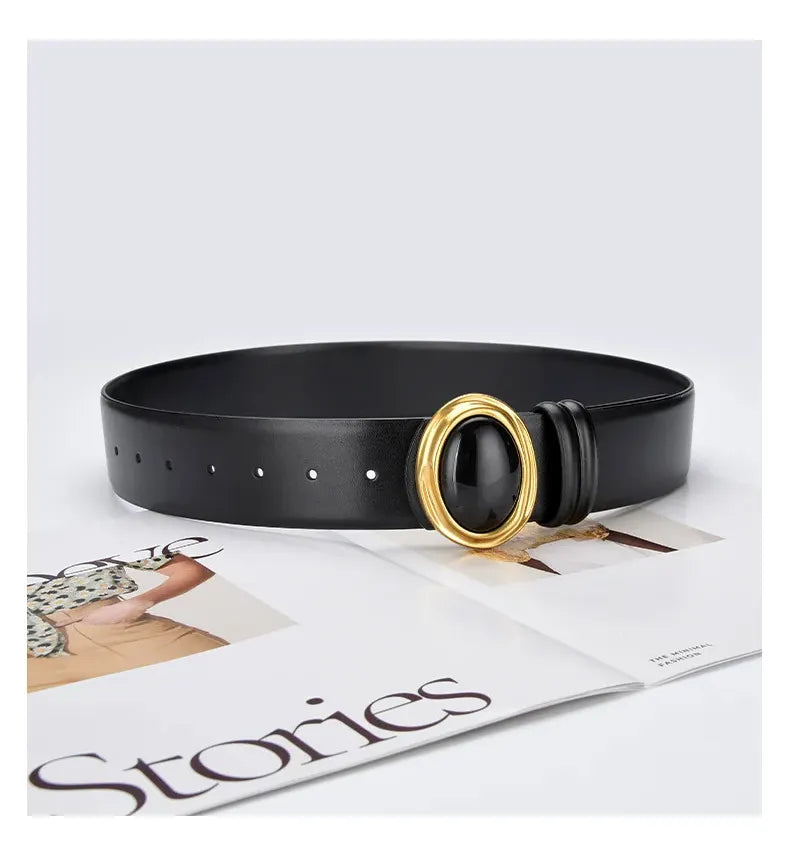 Cinto Couro Genuíno Ônix