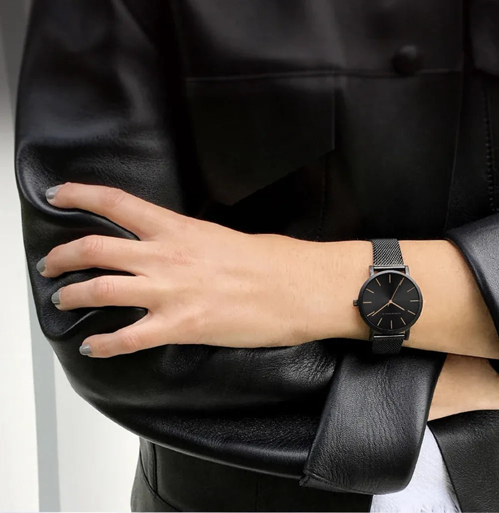 Relógio Aço Inoxidável Minimalist