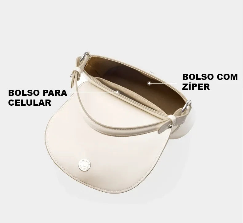 Bolsa Bucket Couro Legítimo Marbelle