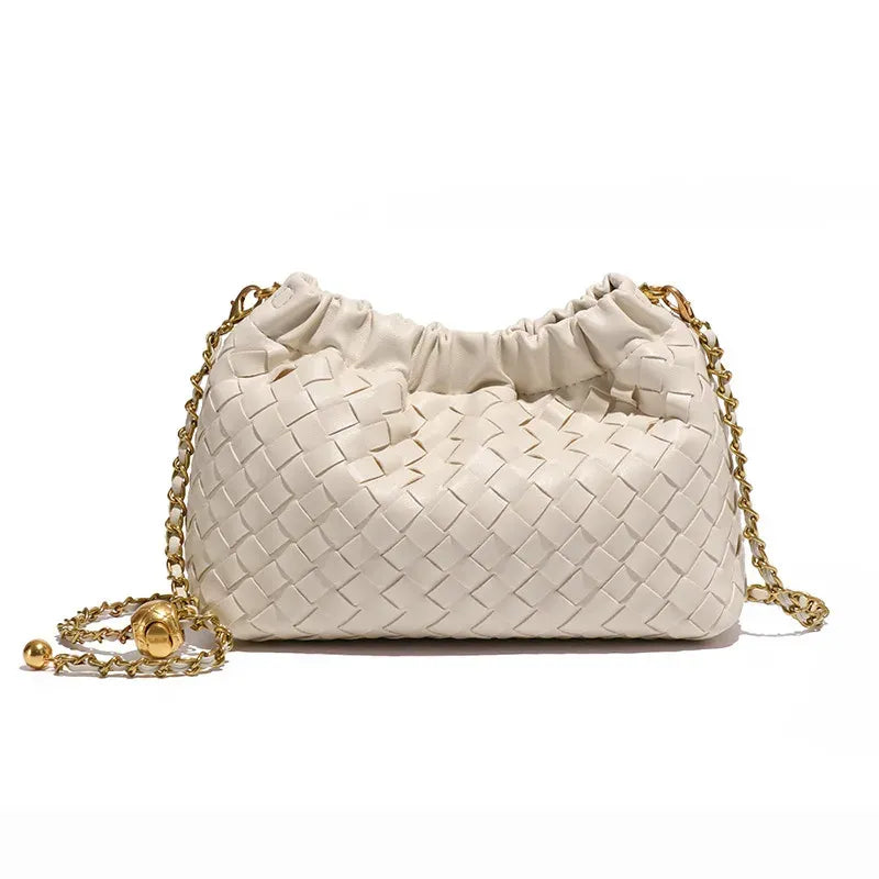 Bolsa em Tressê Crossbody Liandra Off-White