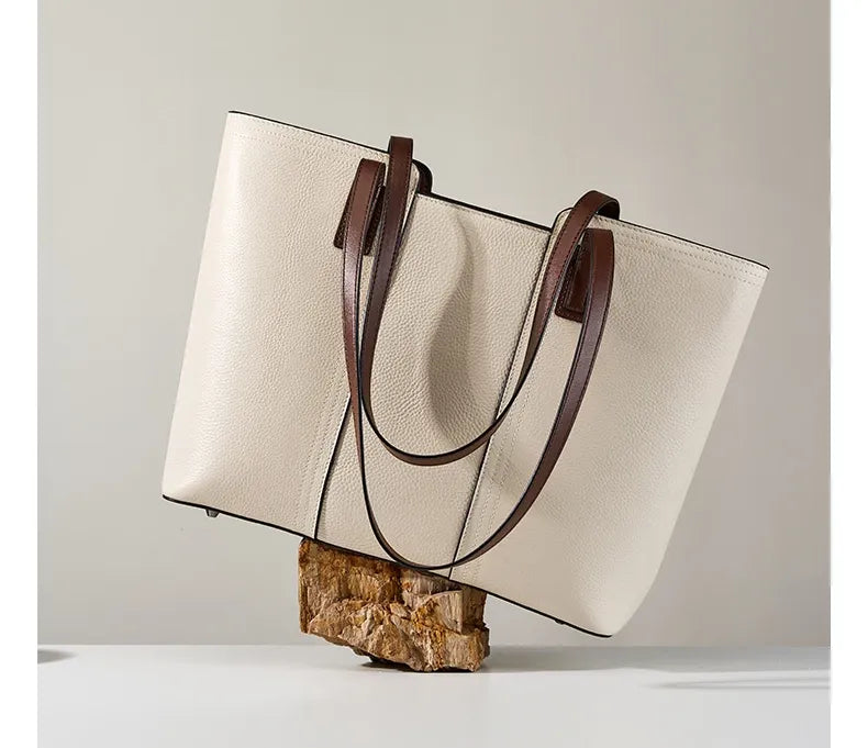 Bolsa Tote Clássica em Couro Brunei