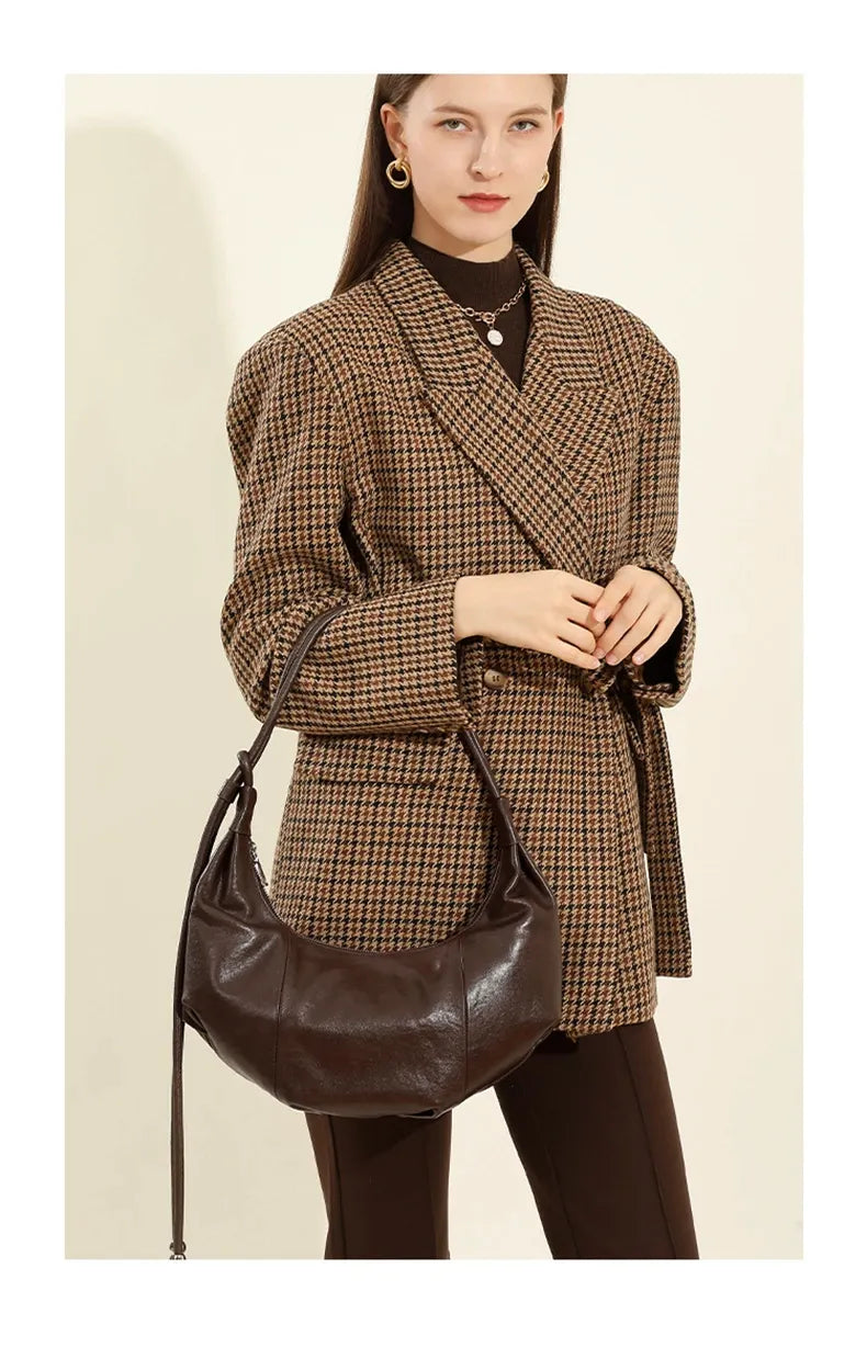 Bolsa Hobo em couro Bebel