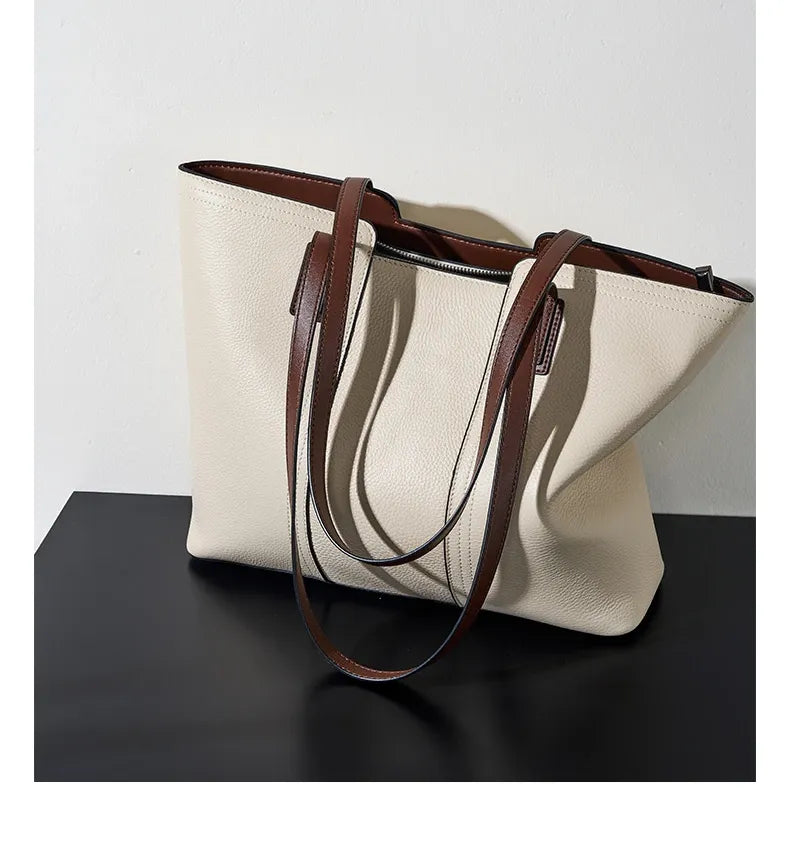 Bolsa Tote Clássica em Couro Brunei