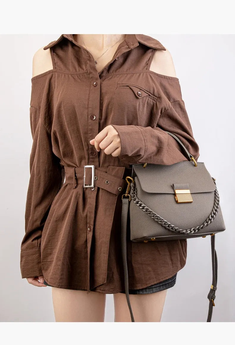 Bolsa Crossbody Couro Legítimo Angelina