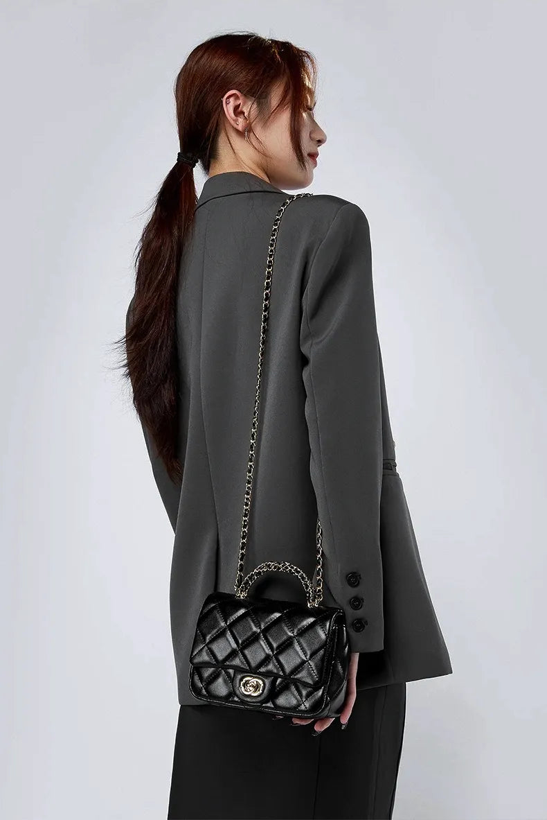 Bolsa Crossbody Matelassê em Couro Paris