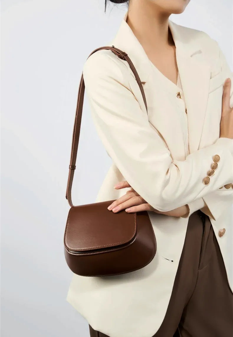 Bolsa Satchel em Couro Hush