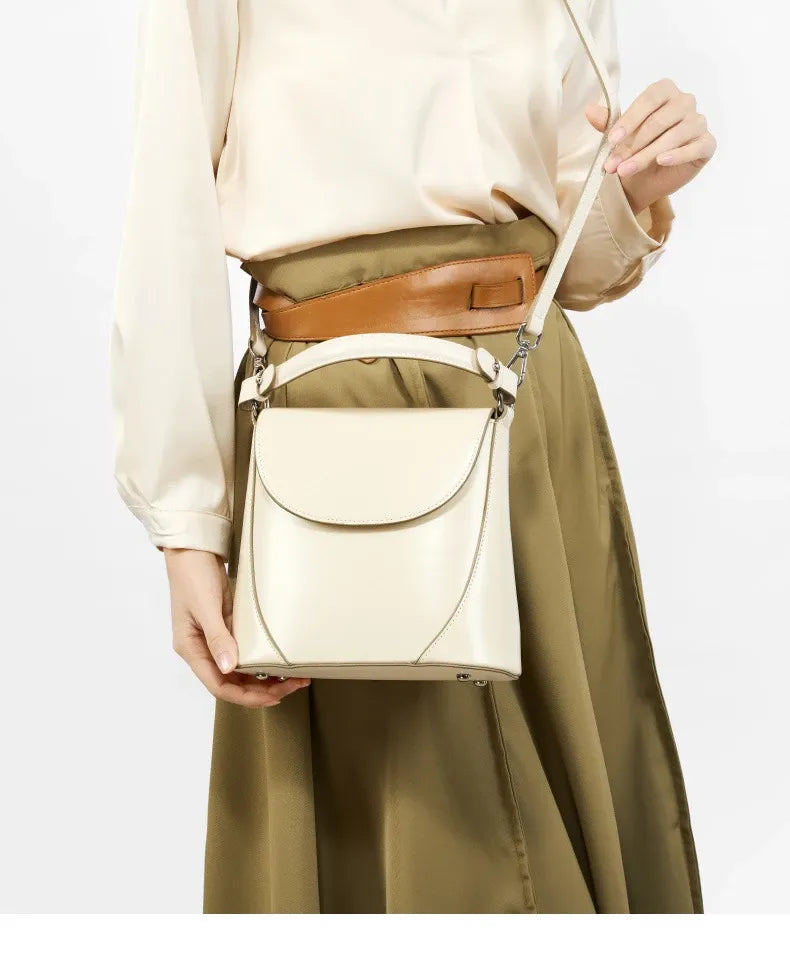 Bolsa Bucket Couro Legítimo Marbelle