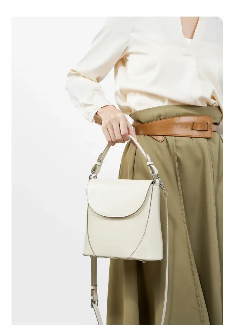 Bolsa Bucket Couro Legítimo Marbelle