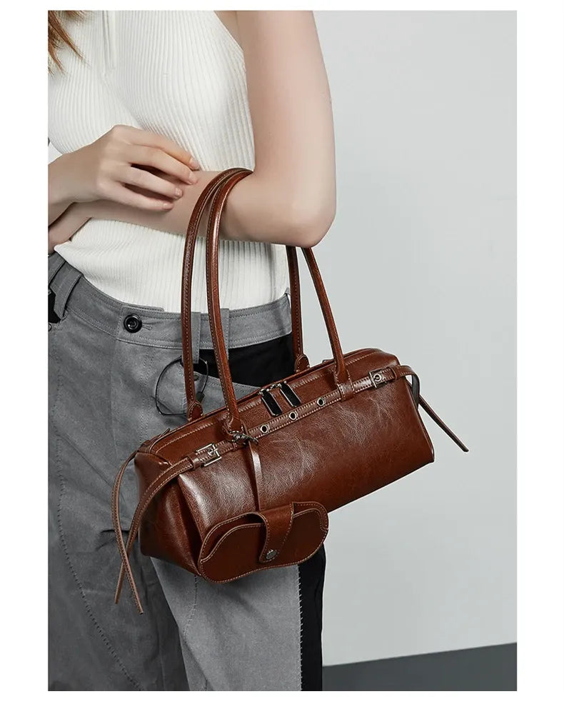 Bolsa Baguete em Couro Karen