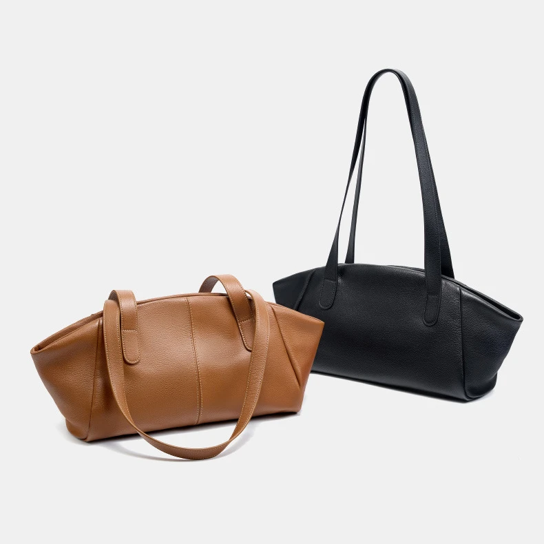 Bolsa Tote em Couro Trapézio