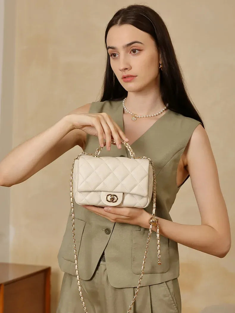 Bolsa Crossbody Matelassê em Couro Paris